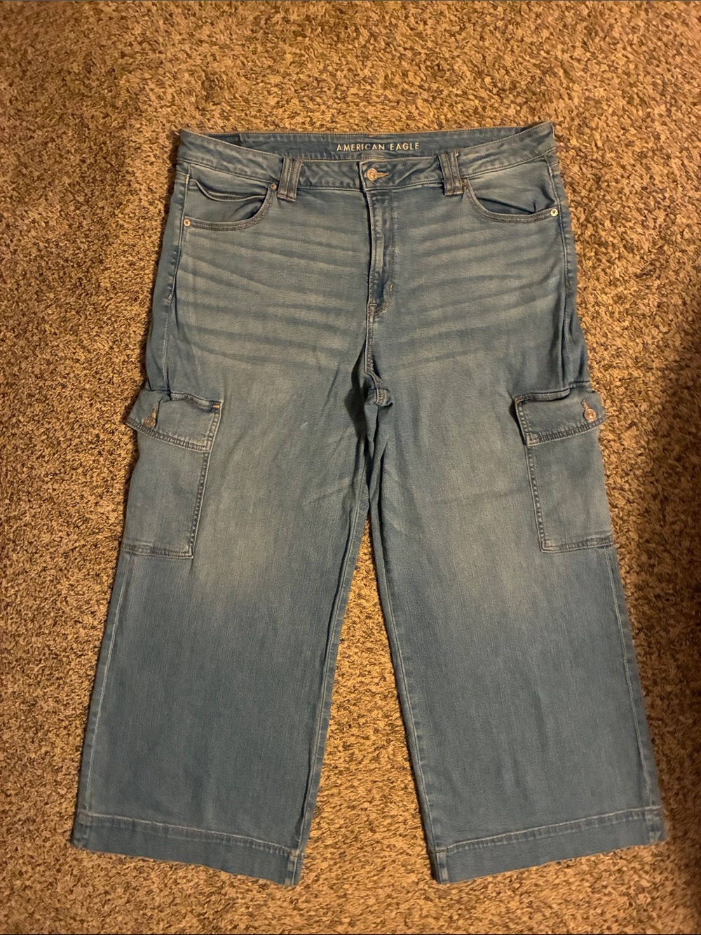 American Eagle super high rise baggy wide leg Jeans -size 20 short